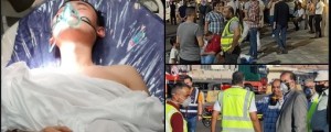 VIDEO: Strupen rumeni plin pognal v beg pristaniške delavce