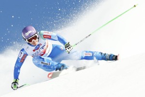Tina Maze tretja v superveleslalomu