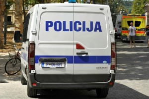 Rop poštnega vozila v Ljubljani