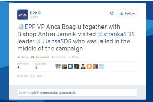 Anca Boagiu in škof Anton Jamnik obiskala Janeza Janšo na Dobu