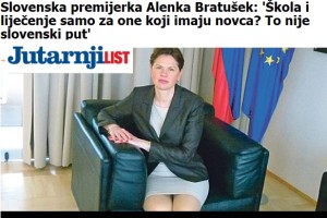 Bratuškova napovedala prodajo NKBM, dvig DDV in uvedbo kriznega davka