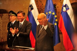 FOTO: Legendarni košarkar Ivo Daneu odlikovan z zlatim redom za zasluge