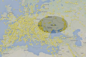 Po zrušenju malezijskega letala se je zrak nad Ukrajino izpraznil