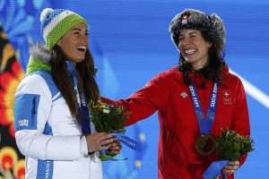 Zdravljica za Tino Maze v olimpijskem parku