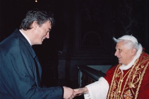 Milan Zver na sprejemu pri papežu Benediktu XVI.