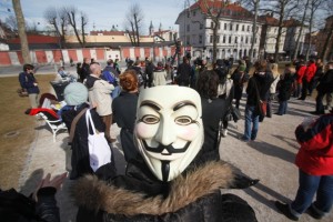 Pičla udeležba na shodu proti Acti