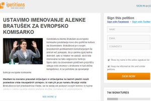 Podpišite peticijo: Ustavimo imenovanje Alenke Bratušek za evropsko komisarko