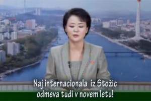 »Severnokorejska« želja tovarišem iz Slovenije: Naj Internacionala iz Stožic odmeva tudi v novem letu