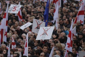 Gruzijci proti ruski aneksiji Abhazije