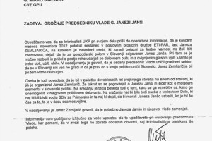 Vodstvo SDS zgroženo zaradi ponovnih groženj predsedniku Janši