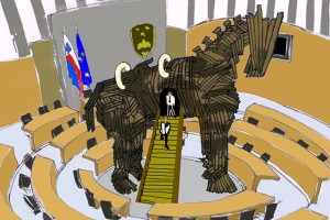 Satirična oddaja Zlate Krašovec: Pospravljamo podstrešje; Trojanski konj z ročaji 