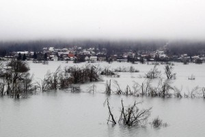 Vodostaj na Planinskem in Cerkniškem polju še narašča