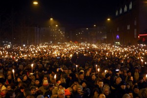 Na spominski slovesnosti v Koebenhavnu več deset tisoč ljudi