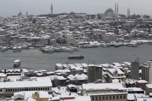 Istanbul zajel snežni kaos