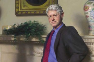 Na uradnem portretu Billa Clintona skrita obleka Monice Lewinsky