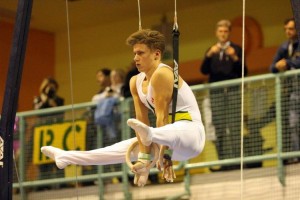 FOTO: Gimnast Luka Bojanc prvič v članski vrsti