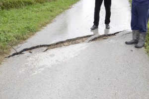 FOTO: Težave zaradi dežja v Posavju