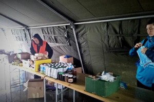 V Brežicah zbirajo pomoč za begunce