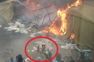 V ŽIVO: Migranti zažgali brežiški center, nato delali selfije