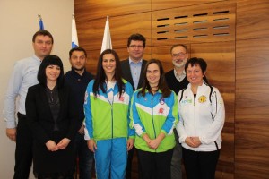 Župan sprejel uspešni karateistki Kajo Budič in Nastjo Galič 
