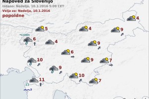 V noči na torek bo dež zajel vso Slovenijo