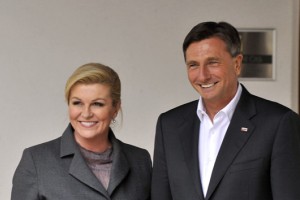 Pahor na nenapovedanem srečanju s hrvaško predsednico o migracijah
