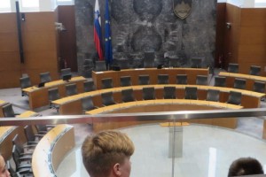 FOTO: Mladi parlamentarci iz Krškega in Kostanjevice v DZ