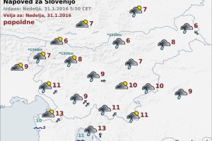  Proti večeru se bo oblačnost od zahoda začela trgati