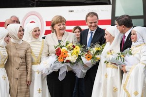 Pred obiskom Merklove naj bi Turki "počistili" begunsko taborišče
