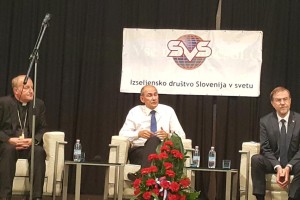 Peterle in Janša skupaj s slovenskimi izseljenci