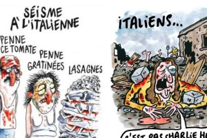 Italijanski kraj, ki ga je uničil potres, toži Charlie Hebdo