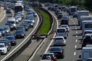 Na primorski avtocesti proti Kopru večkilometrski zastoj