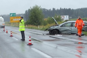 V nesreči pri Pragerskem umrl voznik osebnega avtomobila