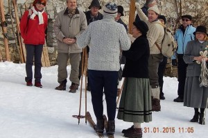 Na Bukovici pri Škofji Loki smučanje po starem