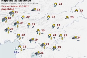 Vreme: Oblačno s plohami in nevihtami