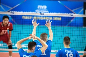 FOTO: Slovenski odbojkarji v velikem slogu do končne zmage