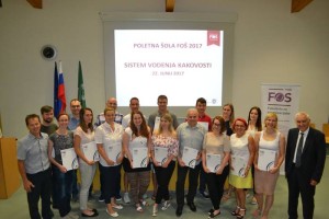 FOTO: FOŠ podelila certifikate za notranjega presojevalca