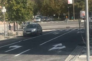 FOTO: Delna sprostitev prometa po Kettejevem drevoredu 