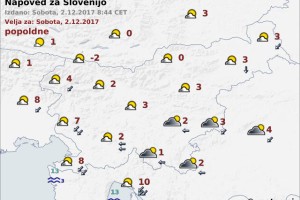 Vreme: Nad naše kraje hladen in razmeroma vlažen zrak