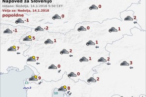 Vreme: Rahel dež bo večinoma prešel v rahel sneg