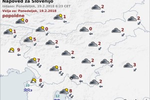 Vreme: Ponoči bo znova pričelo rahlo snežiti