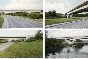 FOTO: Razstavljene projektne rešitve za nov most čez Krko