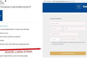 Pozor: Ne nasedajte lažnim sporočilom Gorenjske banke, na delu so prevaranti
