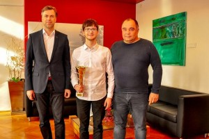 Župan čestital štirikratnemu državnemu prvaku Vidu Dobrovoljcu