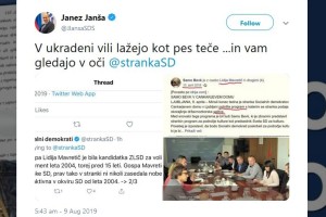 Kako je Janša širil fotomontažo in zmerjal SD z lažnivci iz ukradene vile, nato pa je svojega šefa nehote razkrinkala Nova24TV