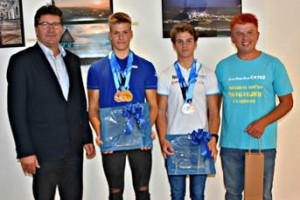 Župan občine Brežice sprejel uspešna športnika