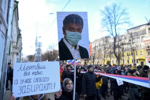 Na shodu ob obletnici smrti Nemcova izrazi protesta proti Putinu