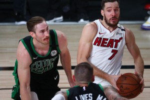 Miami Gorana Dragića po zmagi proti Bostonu v finalu lige NBA