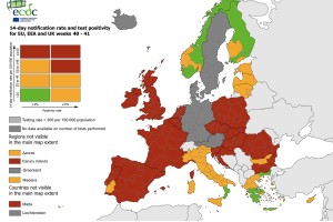 Evropa podira rekorde po številu okužb, zelenih držav skoraj ni več