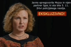 Protestnica Mojca, ki so jo policisti podrli na tla in vklenili: »Štirje robocopi so skočili v mene, me prijeli, me začeli vleči!«